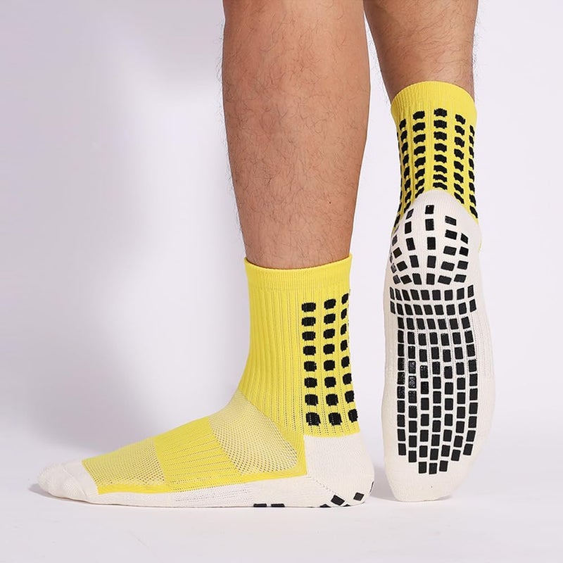 BUKEORE 2 Set Anti-Slip Grip Soccer Socks with Shin Guard Sleeves, Sports Athletic Socks for Men Women - Image 5